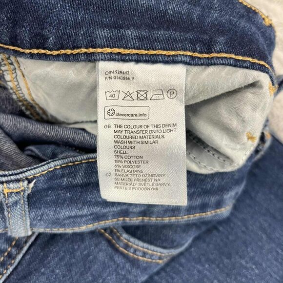 H&M Jeans Women 29/32 Low Rise Skinny Blue Denim Stretch Mid Wash Y2K 30"x31" - Picture 5 of 8